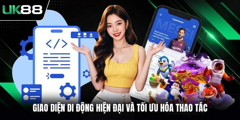 Giao diện di động hiện đại và tối ưu hóa thao tác