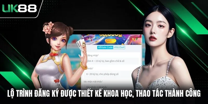 Lộ trình đăng ký được thiết kế khoa học, thao tác thành công